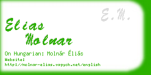 elias molnar business card