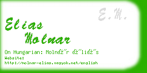 elias molnar business card
